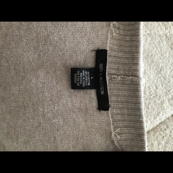 89th & Madison cardigan beige size L lots detail one button neutral colo… - Picture 8 of 8